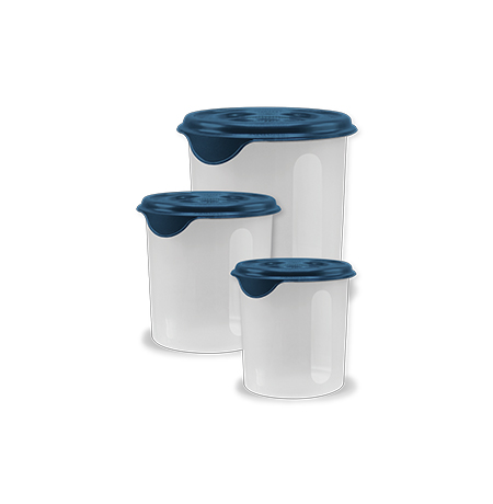 Imagem do produto: Kit 3 Potes Mantimentos Cristal 1,4L, 2,3L e 4,1L 9010 -  Sortido