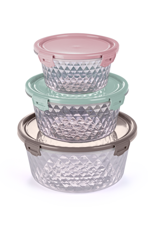 Set of 3 Cristal Containers