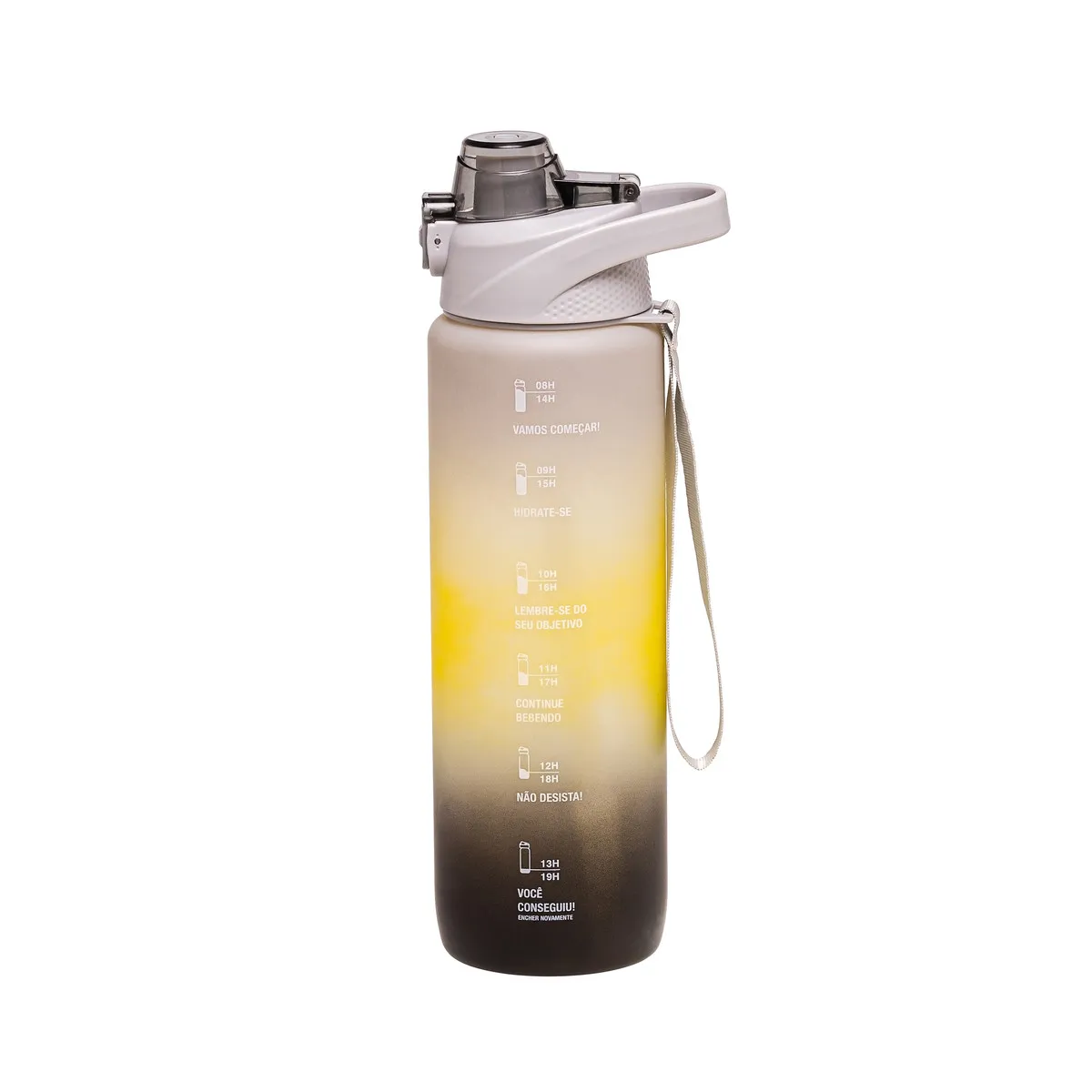 Imagem do produto: Garrafa de água Degradê 1L Preto com cinza
