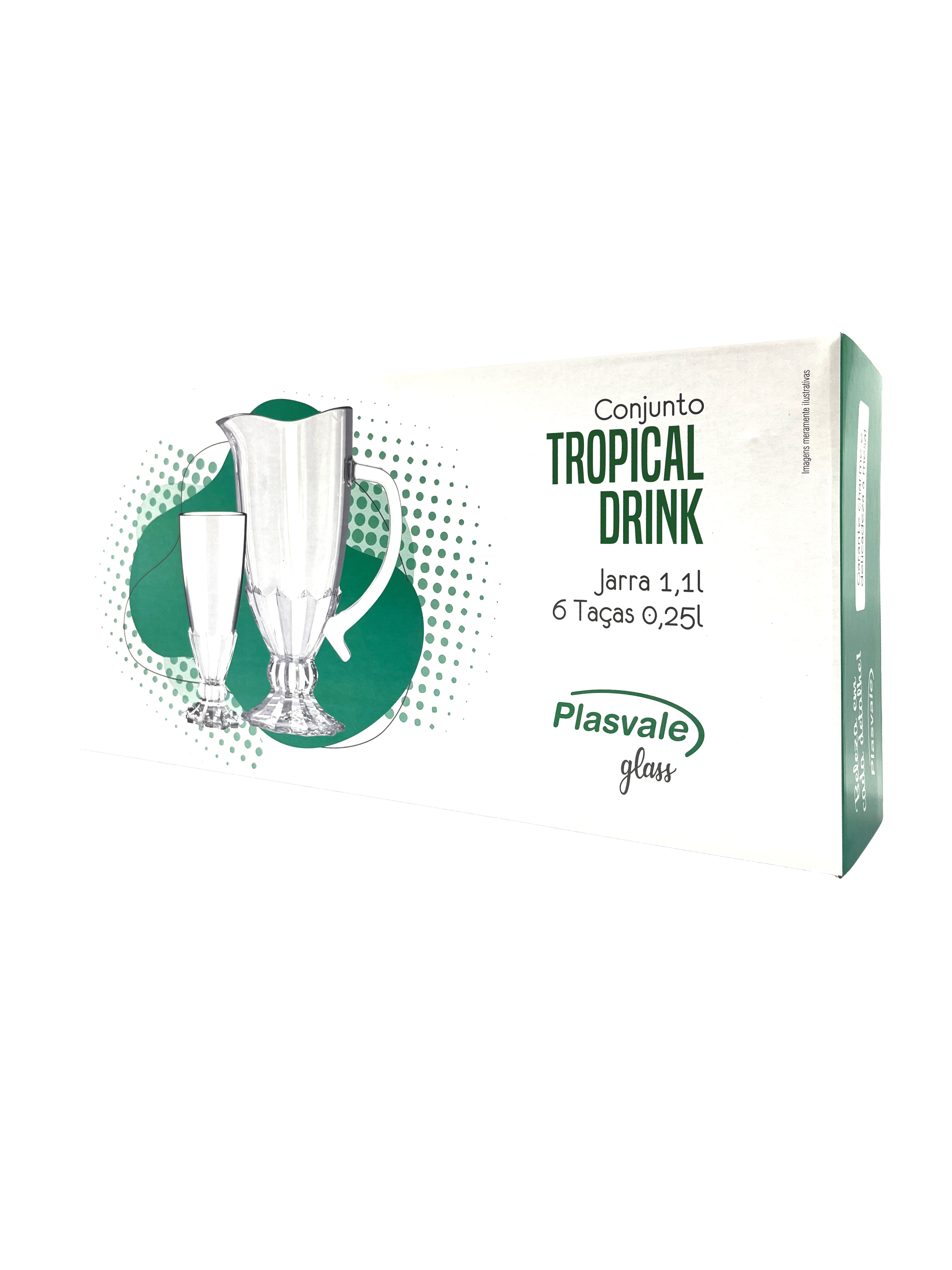 Imagem do produto: Kit Conjunto Tropical Drink Com Jarra e Taça Trasparente